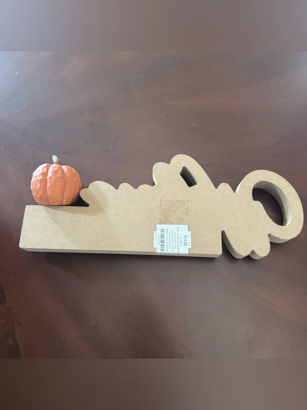 Hobby Lobby Welcome Harvest Sign in Orange and Cream